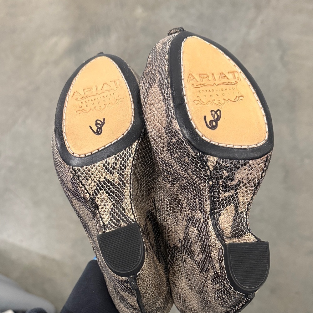 Ariat Women's Black and Brown Snakeskin Mules - Picture 5 of 5